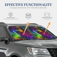 thumbnail image 3 of Kdxio Bright Universe Print 2-Piece Sun Shade Front Windshield - Foldable Car Front Window Sunshades For Most Sedans Suv Truck, 3 of 6