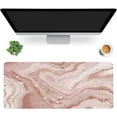 thumbnail image 1 of Liquid Marble Desk Mat,Abstract Marble with Gold Splatter Gaming Mouse Pad,Large Non-Slip Rubber Base Mousepad with Stitched Edges,Waterproof Mouse Mat Desk Pad for Office Game Home 35.4x15.75 in, 1 of 5