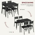 thumbnail image 3 of QinaQin 5 Piece Dining Table Set for 4, MDF and Metal Frame Square Table with Chairs, 3 of 7
