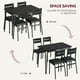 thumbnail image 4 of QinaQin Juego de comedor de 5 piezas para 4 personas, mesa cuadrada con estructura metálica y cubierta MDF, ideal para casa, oficina o restaurante, 4 of 7