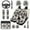 Gothic Skull, variant on HUISEFOR 14 Pieces Rose Skull Car Seat Covers Full Set for Women Men Including Steering Wheel Cover, Belt Cover, Center Console Cover, Breathable, Comfortable, Fit for Most Sedans SUVs