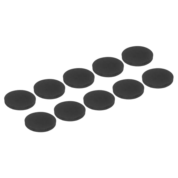 Uxcell 10 Pcs Non Slip Furniture Pads, 1" (25mm x 3mm) Self Adhesive Furniture Grippers Rubber Anti-Scratch Feet Round Chair Leg Pads Floor Protectors for Hardwood Floor, Black