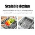 thumbnail image 3 of Over The Sink Colander Stainless Steel Expandable Strainer Basket Colander With Fine Mesh For Kitchen Sink Strain Drain Rinse Fruits Vegetables, 3 of 8