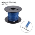thumbnail image 2 of Uxcell 2 Count Wire Polyvinyl Chloride Hookup Wire, Copper Wire with Spool for Internal Connecting Wire Blue 24AWG, 30m, 2 of 7