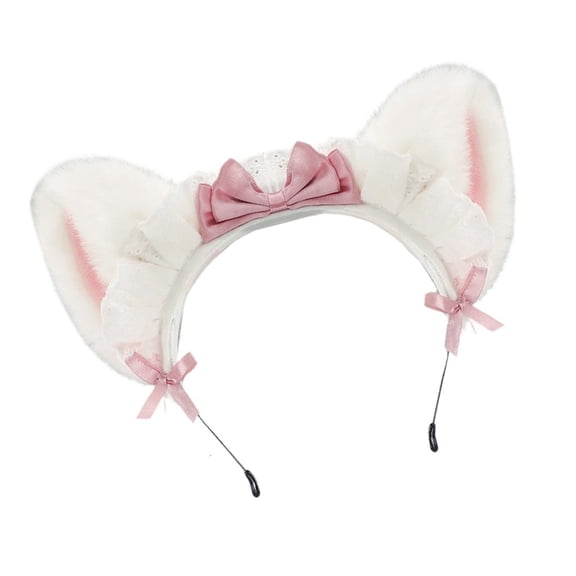 Weflink Elegant Cats Ear Hair Accessory Maid Style Headbands For Theme Parties