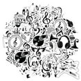 thumbnail image 5 of 35pcs Monochrome Stickers Stationery Stickers Musical Headphones Waterproof Graffiti Vinyl Music Stickers for Laptops Notebooks Suitcases, 5 of 9