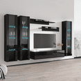 thumbnail image 3 of Wall Mounted Floating Modern Entertainment Center Fly C, Black, D2, 3 of 5
