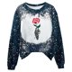thumbnail image 4 of Sudadera para mujer Otoño Sudaderas Moda Impreso Camiseta suelta Blusa de manga larga Cuello redondo Tops casuales Odeerbi ODB-5, 4 of 6