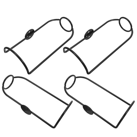 BESTYASH 4Pcs Metal Wall Mounted Wine Rack Black for Home Bar and Dining Room Narrow Wall Storage Organizer