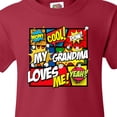 thumbnail image 4 of Inktastic My Grandma Loves Me Superhero Youth T-Shirt, 4 of 5