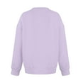 thumbnail image 6 of Women's Casual Fashion Solid Color V-Neck Long Sleeve Lightweight Pullover Sweatshirt with Pockets for Warmth and Comfortable Fit,Purple Pink,2XL, 6 of 6