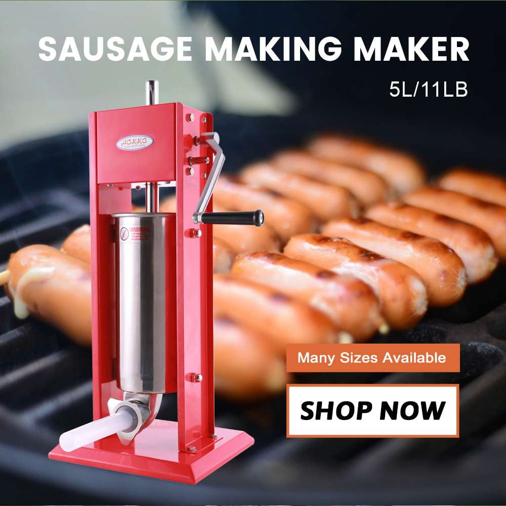 5L Vertical Commercial Sausage Stuffer 11LB Stainless Steel Meat Press Filler 