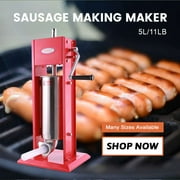 Hakka 11 Lb/5 L Sausage Stuffer 2 Speed Stainless Steel Vertical Sausage Maker