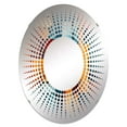 thumbnail image 2 of Designart "Vibrant Collage in Cubist Style" Cubism Starburst Round Wall Mirror - Abstract Oval Printed Decorative Mirror - Multiple Color Options, 2 of 5