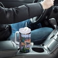 thumbnail image 4 of Yayeee 40oz Stainless Steel Tumbler with Straw and Handle Double-Wall Insulated Travel Water Bottle, Green Boat, 4 of 8