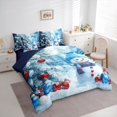 thumbnail image 3 of Feelyou 3D Xmas Snowman Bedding Comforter Set 7pcs for Child, Christmas Tree Snowflake Queen Bedding Sets, Happy New Year Reversible Queen Sheet Sets, Luxury Bedroom Decor, 3 of 7