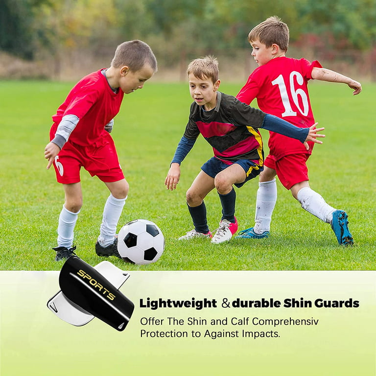 Soccer Shin Guards for Youth Kids Toddler, Protective Soccer Shin Pads &  Sleeves Equipment - Football Gear for 3 5 4-6 7-9 10-12 Years Old Children  Teens Boys Girls 