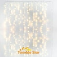 Twinkle Star 300 LED Window Curtain String Light for Christmas Wedding Party Home Garden Bedroom
