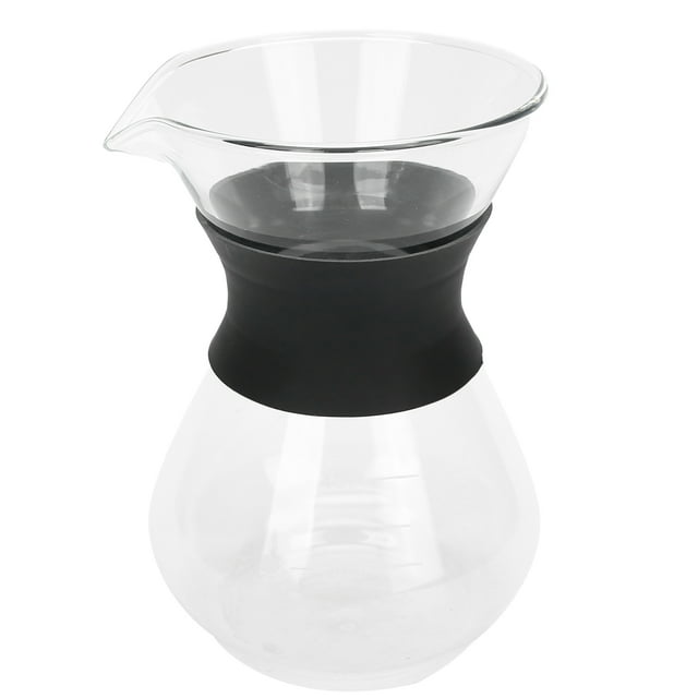 LAFGUR Coffee Pot,Pour Over Coffee Maker,Reusable Glass Coffee Pot with Stainless Steel Filter Manual Drip Coffee Maker Set