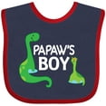 thumbnail image 3 of Inktastic Papaw's Boy Grandson Boys Baby Bib, 3 of 4