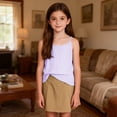 thumbnail image 4 of HAOTAGS Girls Casual Tank Tops 7-8 ,Lightweight Summer Striped Sleeveless Camisole Purple, 4 of 9