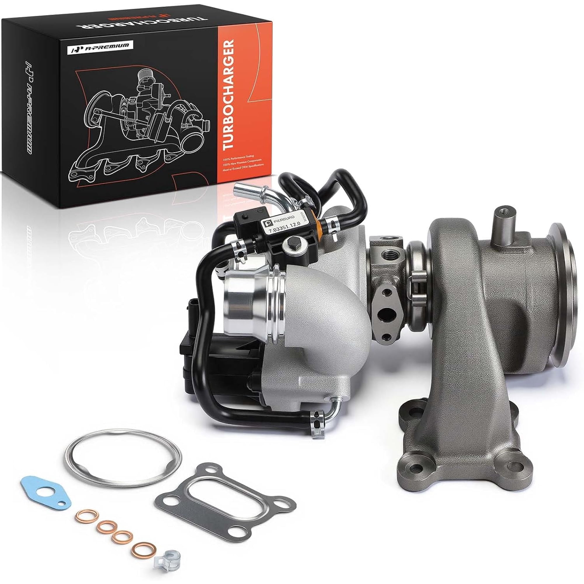 A-Premium TD025L Complete Turbocharger Turbo Kit with Gasket & Wastegate Actuator Compatible with Chevrolet & GMC Models - Equinox, Terrain, 2018 2019 2020 2021 2022, 1.5L - Replace# 49S80-04191