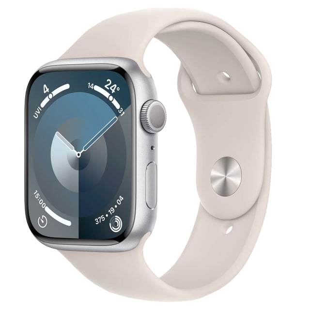 Apple Watch Series 9 Smartwatch 45mm (WiFi+ GPS) Plata con Correa Deportiva Reacondicionado