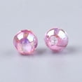 thumbnail image 2 of 200 pc Transparent Plastic Beads AB color Plated Round Mixed color 8mm Hole: 1.8mm Plastic, 2 of 2
