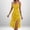 Yellow, variant on Women's Casual Dress for Everyday Wear Elegant Polka Dot Floral Slim Waist Lace Split Dress with Suspender Details for Spring and Summer Brown 3XL