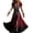 02_Red, variant on KICILVS Gothic Clothes For Women Black Spiderweb And Spider Print Flowing V Neck Long Maxi Dress Halloween Cosplay Gothic Party Dress