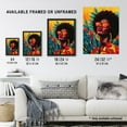 thumbnail image 3 of Artery8 Caribbean Woman Shades Pop Art Sunny Day Painting For Living Room Art Print Framed Poster Wall Decor 12x16 inch, 3 of 5