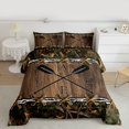 thumbnail image 2 of jejeloiu Lake House Bedding Comforter Set,Rustic Western Farmhouse Twin Comforter Sets,Brown Green Bedding Set For Adult,Microfiber Bedroom Decor Reversible,2 Pieces, 2 of 8