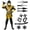 Golden2, variant on Joyfy Kids Golden Ninja Costume for Toddler Boys Halloween Dress Up Age Up to 12 Years