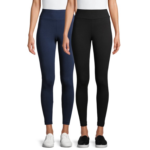 Time and Tru Women's Knit Leggings, 2-pack