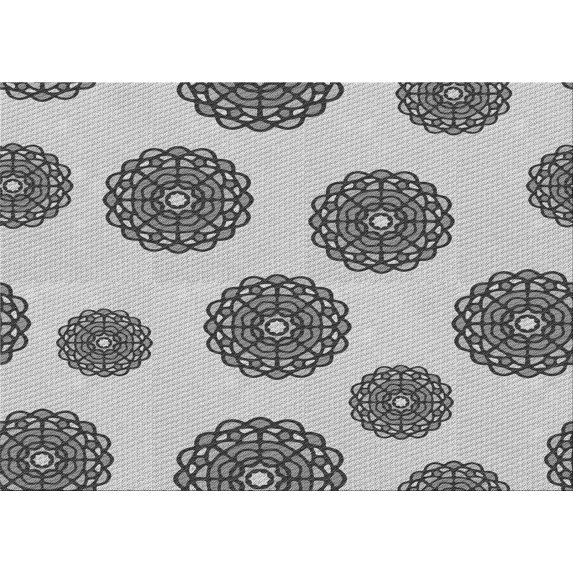 Ahgly Company Indoor Rectangle Patterned Gray Goose Gray Area Rugs, 2' x 3'
