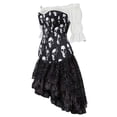thumbnail image 4 of Falda bustier con corsé Steampunk y blusa, corsés burlescos sexys, corpiño vasco, vestidos elegantes con corpiño, trajes, disfraz de cosplay, 4 of 5