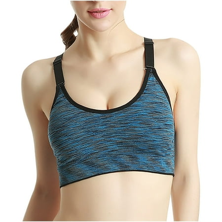 Juslio Minimizer Bras for Women Athletic Padded Comfortable Solid Yoga Bra