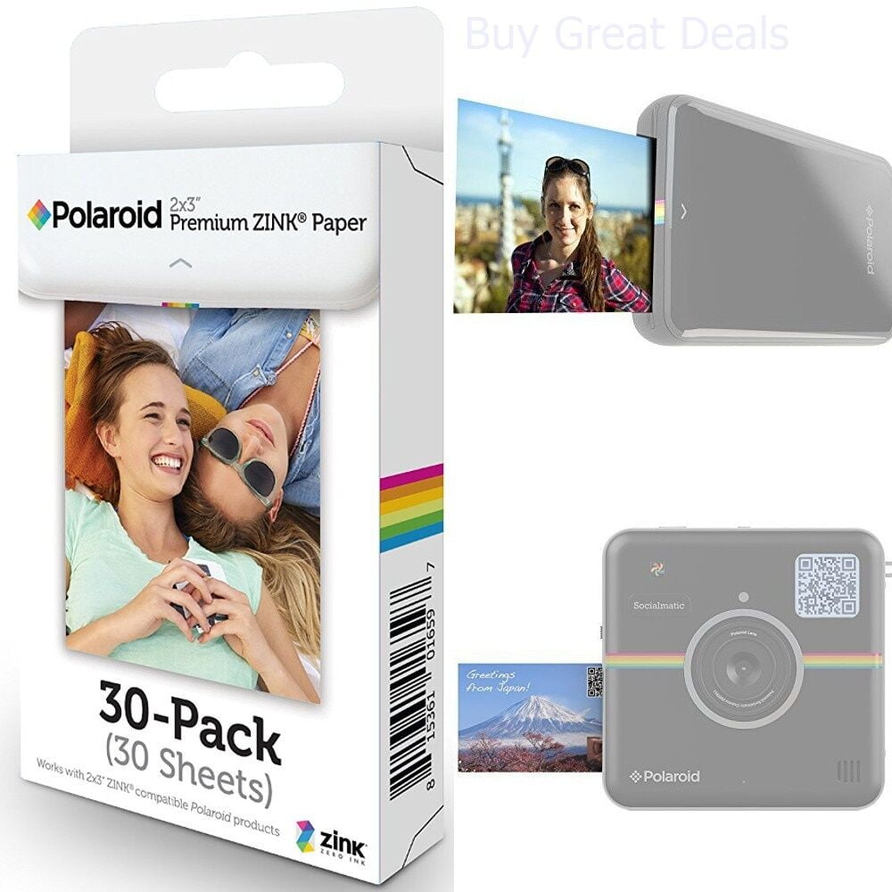 30 Sheets For Polaroid Snap 2x3 Inch Polaroid Zink Photo Paper Camera Film New Walmart Com Walmart Com
