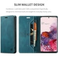 thumbnail image 5 of Case for Samsung Galaxy S22 Ultra 5G, Retro Matte Protective Leather Case with RFID Blocking Viewing Stand Magnetic Closure TPU Shell Flip Cover - Blue, 5 of 16