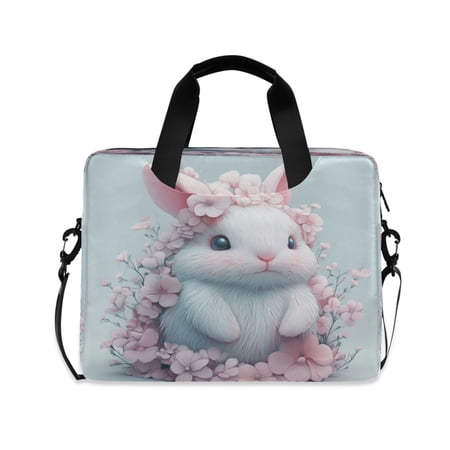 Laptop Bag Laptop Briefcase 15.7 x 3 x 11.8 Inches Laptop Bag Briefcases Laptop Storage Travel Laptop Bag Work Laptop Bag Pink Rabbit