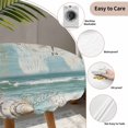 thumbnail image 3 of Coastal Nautical Round Tablecloth for 45-54 Inch Tables, Fitted Table Cover with Elastic Edge, Summer Beach Wave Starfish Shell Waterproof Outdoor Table Cloth Protector for Patio Garden Dinner Picnic, 3 of 9
