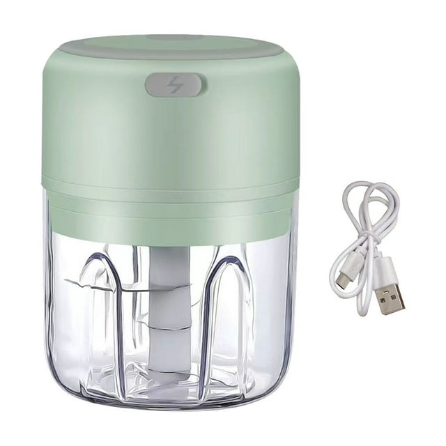 Picadora de ajo eléctrica inalámbrica de 250 ml, multifuncional, desmontable, mini picadora de alimentos para jengibre, cebolla y verde.