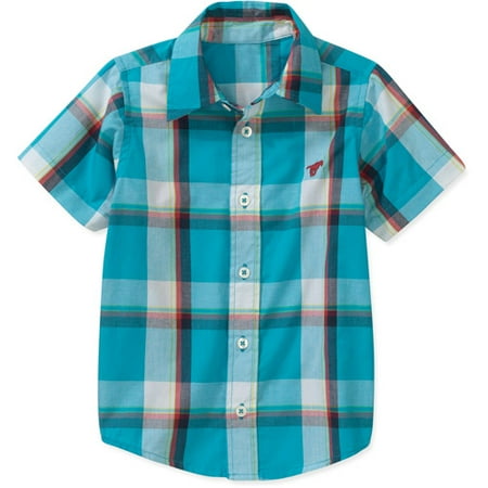 Wrangler Baby Tolddler Boy Plaid Woven Short Sleeve Shirt