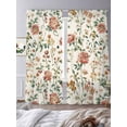 thumbnail image 3 of Sheer Curtains 96 Inches Long 2 Panels, Country Flower Leaf Seamless Rod Pocket Curtain Voile Draperies, Classic Floral Light Filtering Window Treatment for Living Room Kitchen Bedroom, 3 of 8