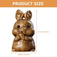 thumbnail image 2 of Wooden Zodiac Rabbit Keychain Pendant for Key Chain DIY 3Pcs Brown Set, 2 of 5