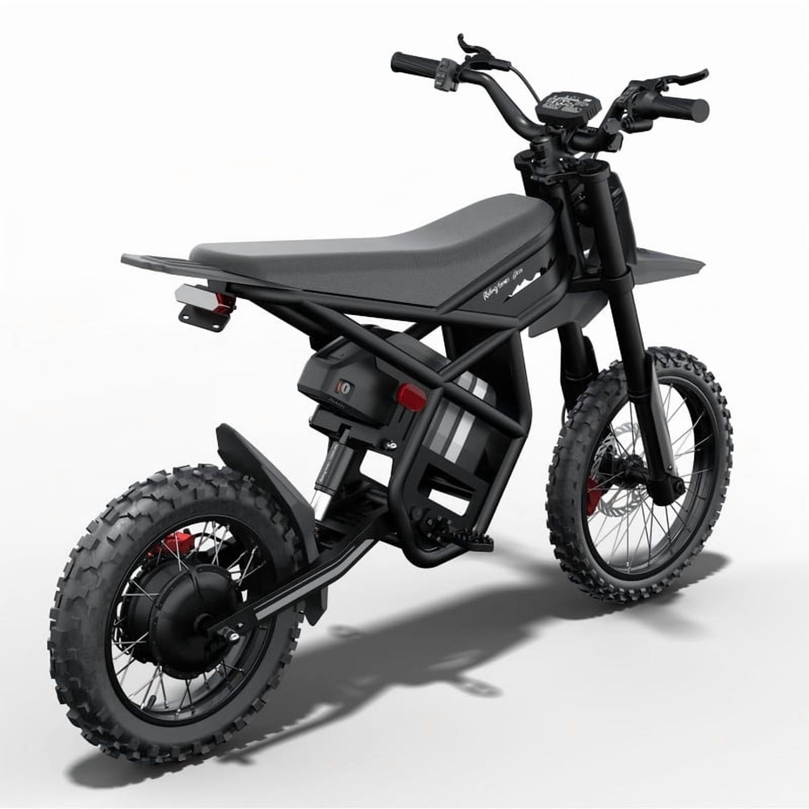 Riding'times Electric Dirt Bike for Teens Adults, 60V 25AH 40MPH Ebike with 14"/12" Motorcycle Tire, 3000W Dual Hydraulic Brakes Mountain Off-Road Dirtbike for Ages 13+