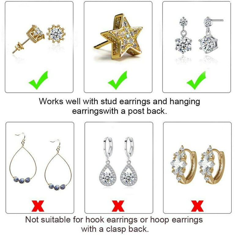 OOKWE Personalized Earring Backs for Droopy Ear Earring Lifters Heavy  Earring Lifter Back Earlobe Secure Accessories for Women 