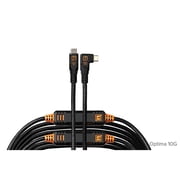 Tether Tools LeverLock Plate and TetherPro Optima 10G 31' USB-C Straight to USB-C Right Angle Cable, Black