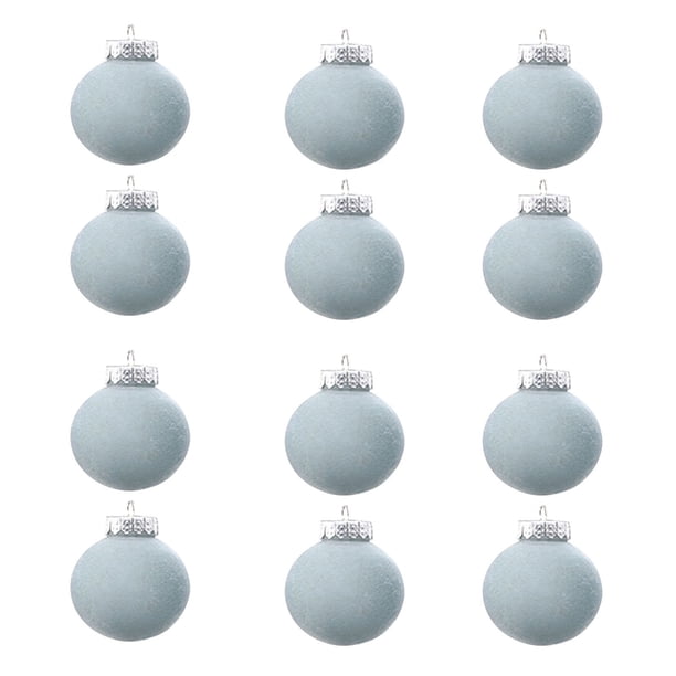 Teissuly 12 Pcs 3.14 Inch Velvet Christmas Balls Flocked Christmas Tree Ball Ornaments Plastic Balls Hanging Ornaments Christmas Tree Decoration Teissuly WER202311212478