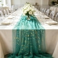 thumbnail image 7 of Feledorashia Mesh Table Runner, Gold Foil Tablecloth, Sheer Dining Table Decor for Weddings Parties Events, Flexible Polyester Fabric, 70x200cm European Style Banquet Table Cover, 7 of 7